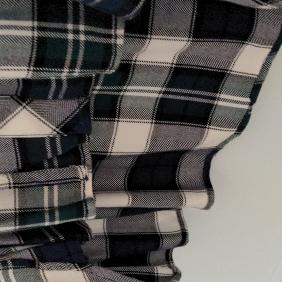 Beach Lunch Lounge Size L Plaid Flannel Dress Shirt - Picture 8 of 8